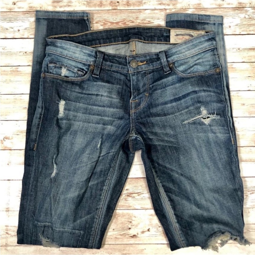 Artisan De Luxe Free People Distressed Skinny Jeans Blue 24